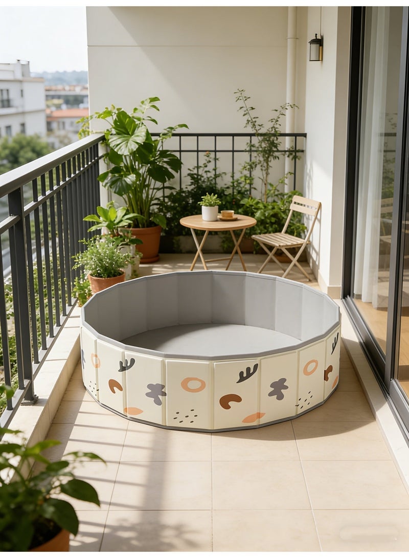 EXCLIFE Children's sandpit toy, indoor round sandpit enclosure for children, foldable sandpit toy for families (80CM) - Image 2